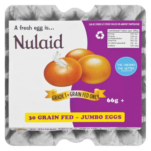 Nulaid Jumbo Eggs 30 Pack