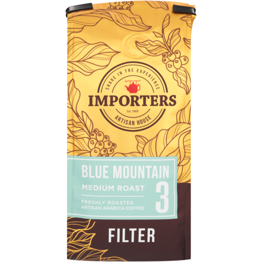 Importers Blue Mountain 3 Strength Medium Roast Arabica Filter Coffee 250g