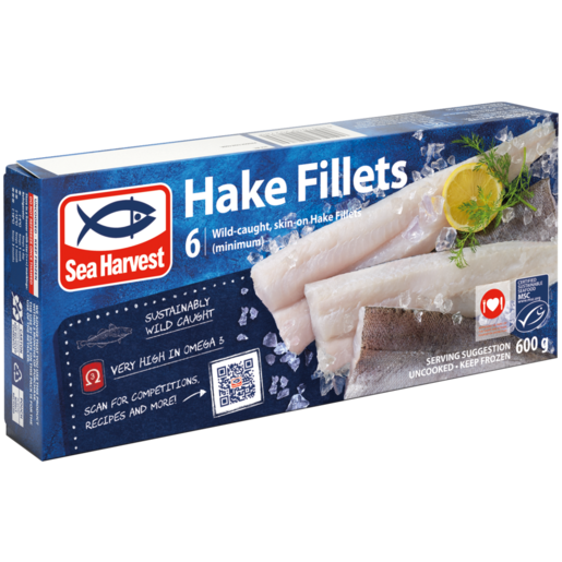 Sea Harvest Frozen Hake Fillets 6 Pieces 600g