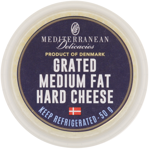 Mediterranean Delicacies Grated Medium Fat Hard Cheese 50g