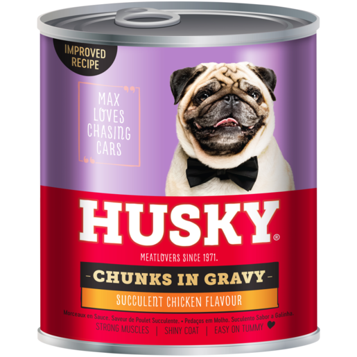 Husky Chunks In Gravy Succulent Chicken Dog Food 775g