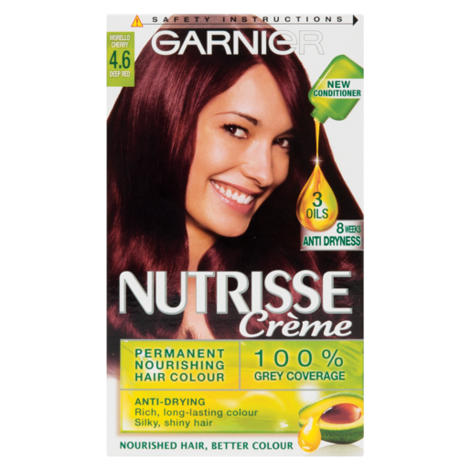 Garnier Nutrisse 4.6 Morello Cherry Deep Red Permanent Hair Dye