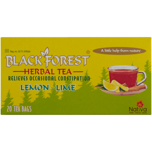 Black Forest Lemon Lime Herbal Laxative Teabags 20 Pack