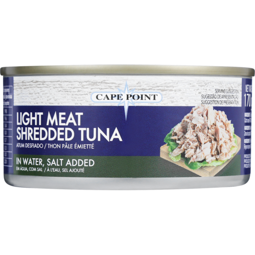 Cape Point Light Meat Shredded Tuna In Water, Salt Added 170g