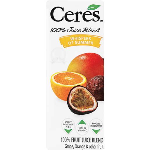 Ceres 100% Whispers Of Summer Fruit Juice 200ml