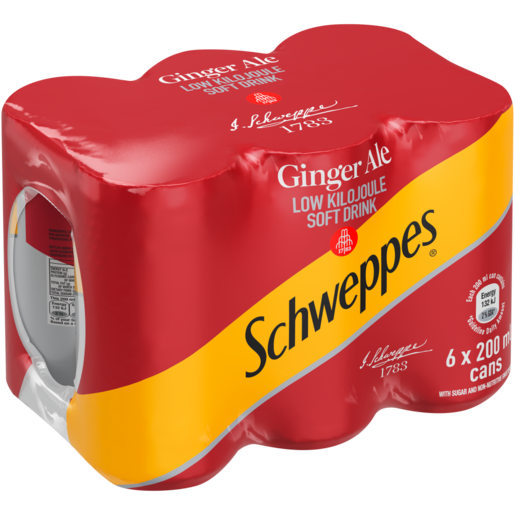 Schweppes Ginger Ale Cans 6 x 200ml