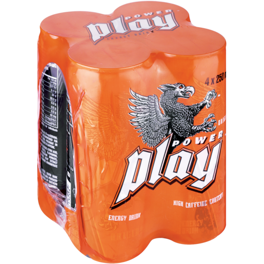 Power Play Original Energy Drink Cans 4 x 250ml