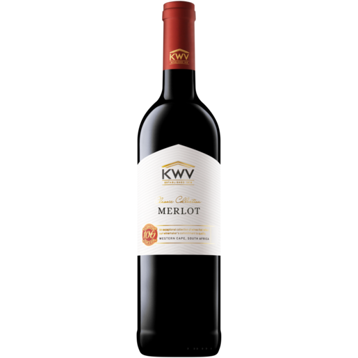 KWV Classic Merlot Red Wine Bottle 750ml