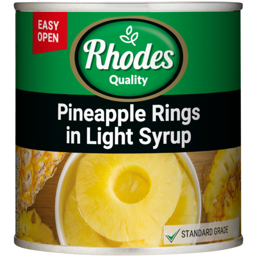 Rhodes Quality Pineapple Rings In Light Syrup 440g