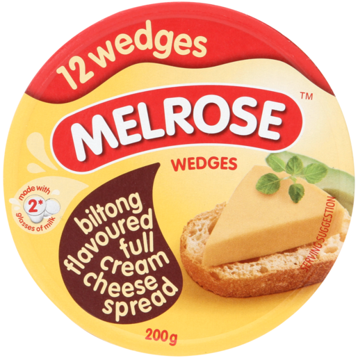Melrose Biltong Flavoured Cheese Wedges 200g