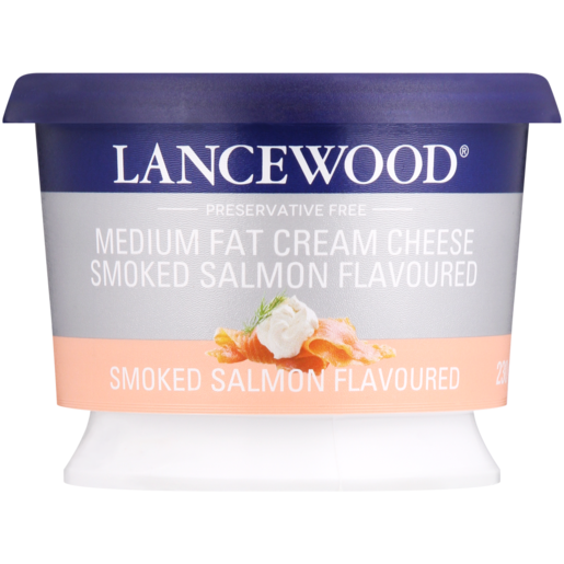 LANCEWOOD Smoked Salmon Flavoured Medium Fat Cream Cheese Tub 230g