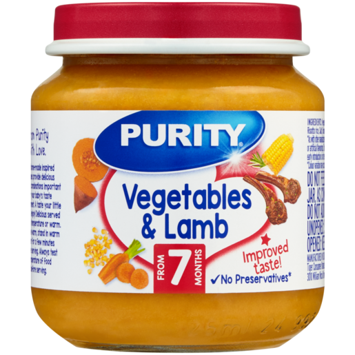 PURITY Vegetables & Lamb 2nd Baby Food 125ml