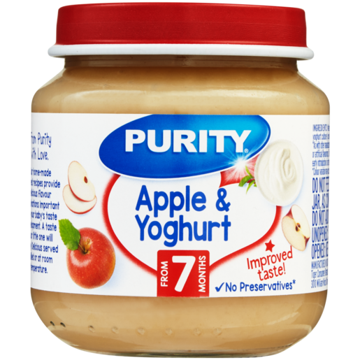 PURITY Apple & Yoghurt Baby Food 7 Months+ 125ml