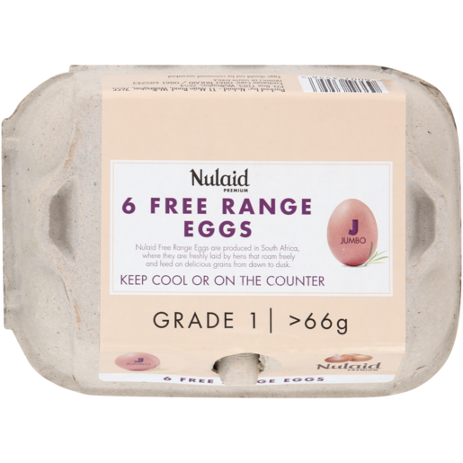 Nulaid Jumbo Free Range Eggs 6 x >66g