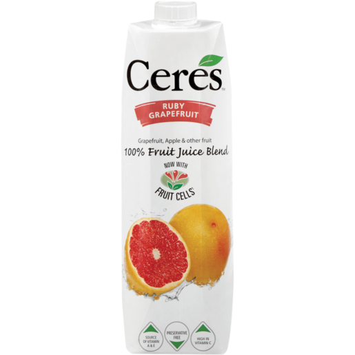 Ceres 100% Ruby Grapefruit Fruit Juice Blend 1L