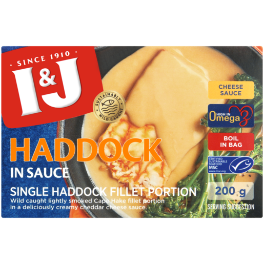 I&J Frozen Haddock Portion In Cheese Sauce 200g