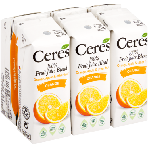 Ceres Orange Juice Pack 6 x 200ml
