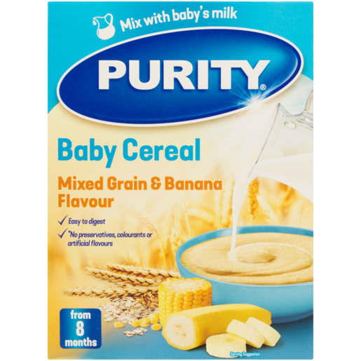 PURITY Mixed Grain & Banana Flavoured Baby Cereal 200g