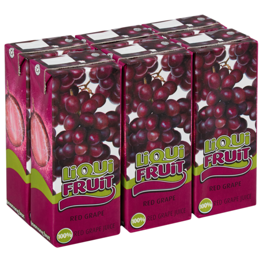 Liqui Fruit Red Grape Juice Boxes 6 x 200ml