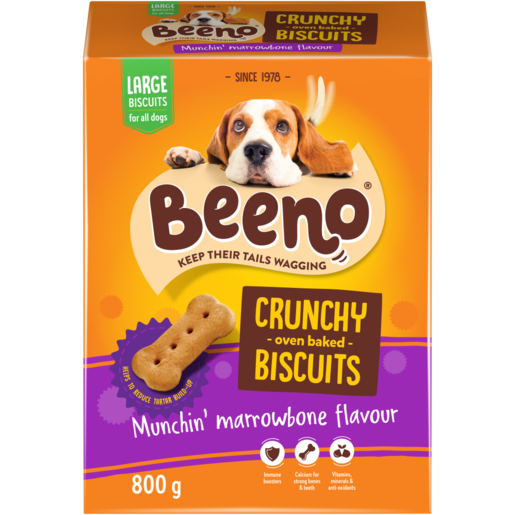 BEENO Large Munchin' Marrowbone Flavour Dog Biscuits 800g