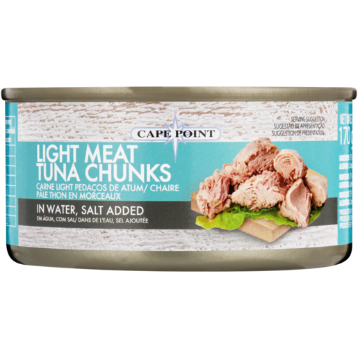 Cape Point Light Meat Tuna Chunks In Water, Salt Added 170g