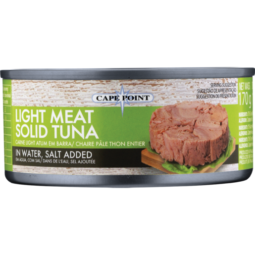Cape Point Light Meat Solid Tuna In Water, Salt Added 170g