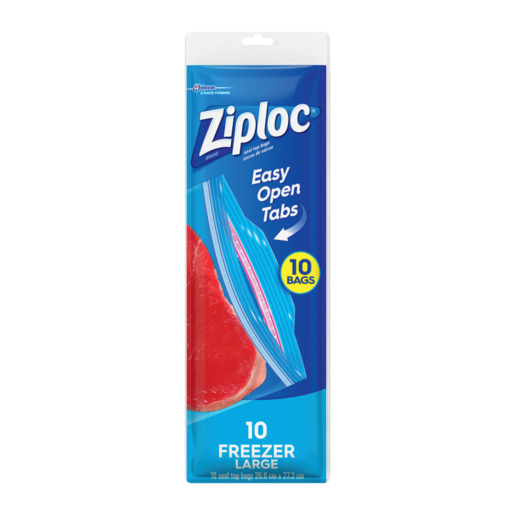 Ziploc Transparent Large Freezer Bags 10 Pack