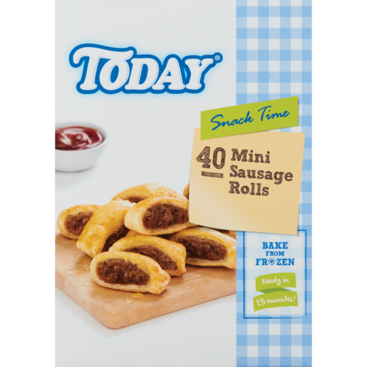 Today Frozen Sausage Rolls Snack 40 Pack
