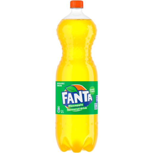 Fanta Sparkling Pineapple Flavoured Soft Drink Bottle 2L