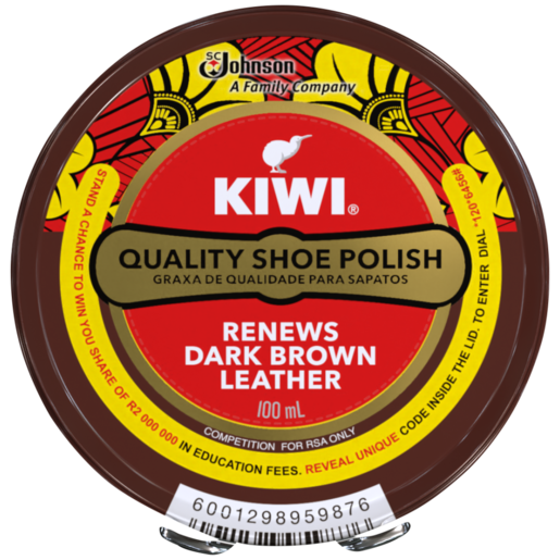 Kiwi Quality Dark Brown Shoe Polish 100ml