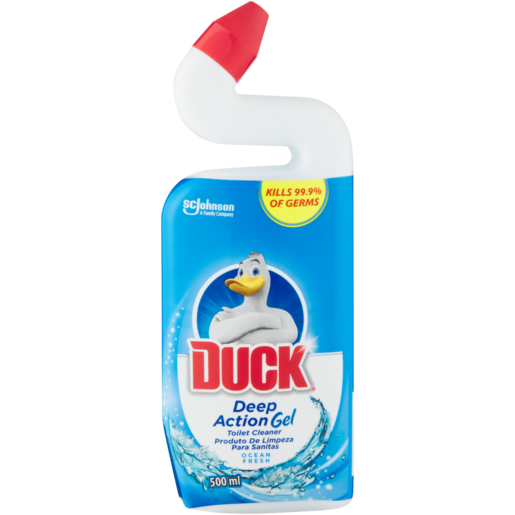 Duck 5-In-1 Deep Action Gel Ocean Fresh Toilet Disinfectant 500ml