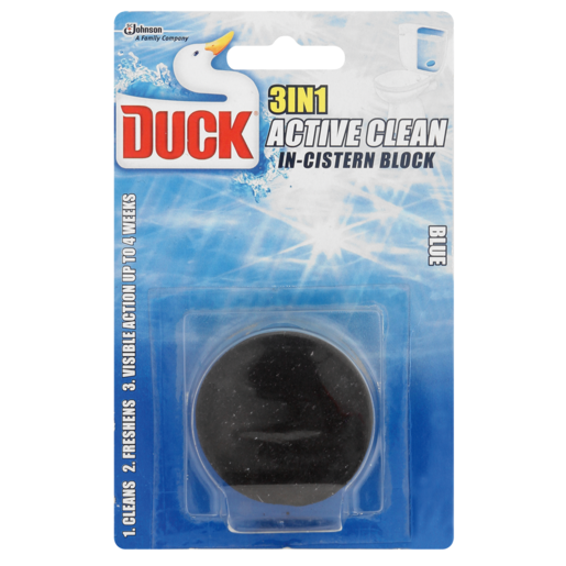 Duck Active Clean 3-in-1 In-Cistern Block Blue 45g
