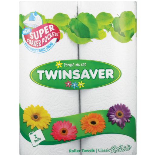 Twinsaver White Roller Towels 2 Pack