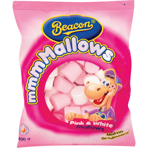 Beacon Pink & White Marshmallows 400g