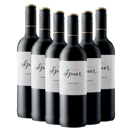 Spier Signature Pinotage Red Wine Bottles 6 x 750ml
