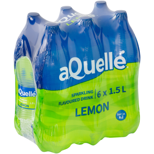 aQuellé Lemon Flavoured Sparkling Drinks 6 x 1.5L