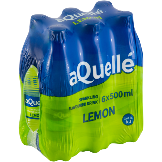 aQuellé Lemon Flavoured Sparkling Drink 6 x 500ml