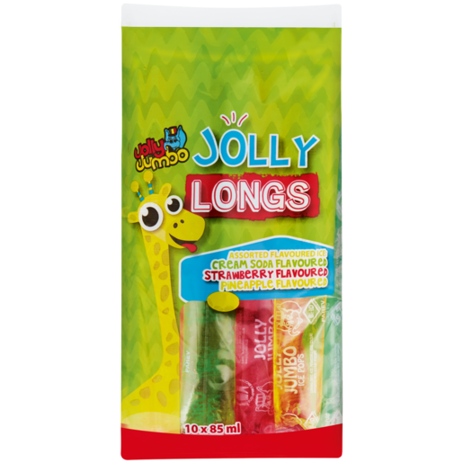Jolly Longs Strawberry Flavoured Ice Pops 100ml