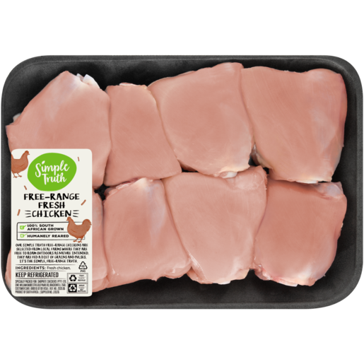 Simple Truth Free-Range Skinless Chicken Thighs 8 Pack Per kg