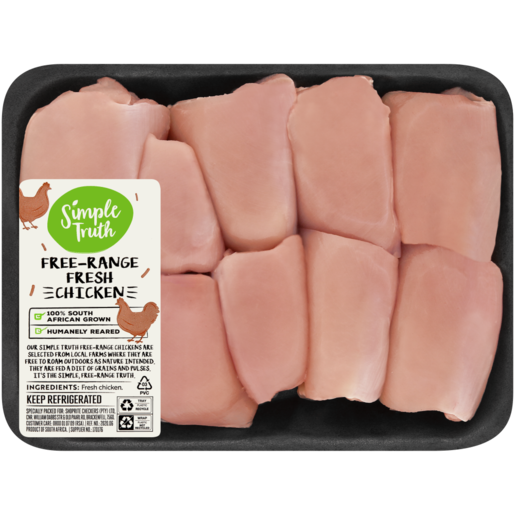 Simple Truth Free Range Skinless Chicken Thighs 10 Pack Per kg