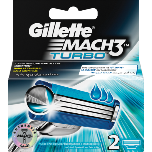 Gillette MACH3 Turbo Blades 2 Pack