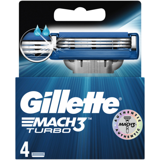 Gillette MACH3 Turbo Blades 4 Pack