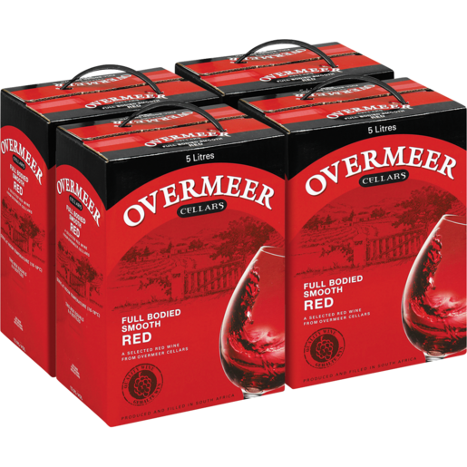 Overmeer Cellars Full Bodied Smooth Red Wine Boxes 4 x 5L