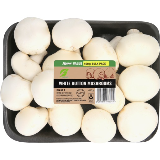 Hyper Value White Button Mushrooms Pack 400g