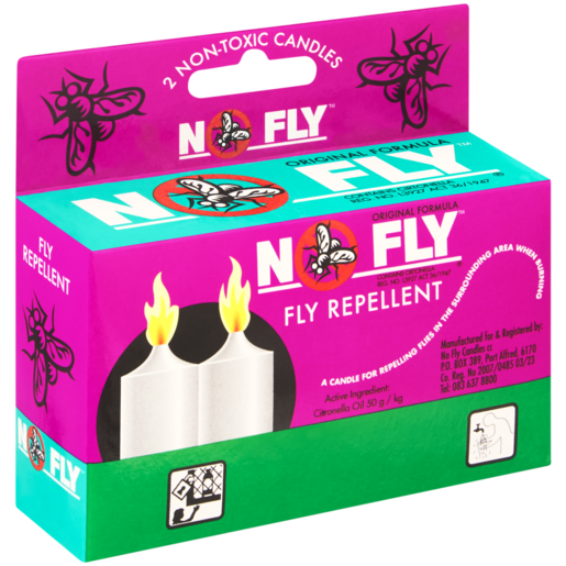 No Fly Mosquito & Fly Repellent Candles 100g