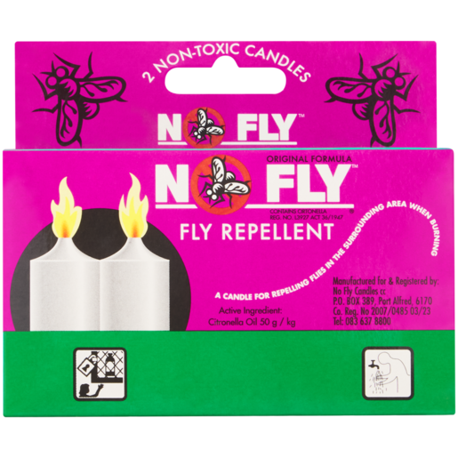 No Fly Mosquito & Fly Repellent Candles 100g, Household Insecticides, Cleaning, Household