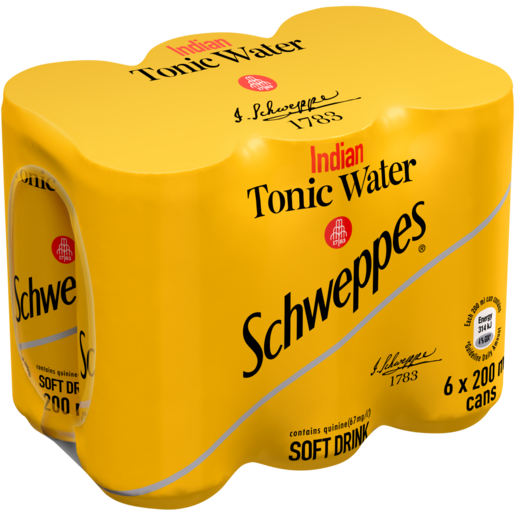 Schweppes Indian Tonic Water Cans 6 x 200ml