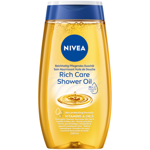 NIVEA Rich Care Shower Oil Bottle 200ml