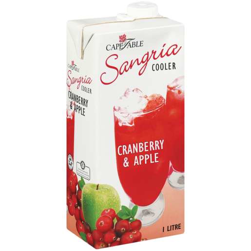 Cape Table Cranberry & Apple Sangria Cooler Carton 1L