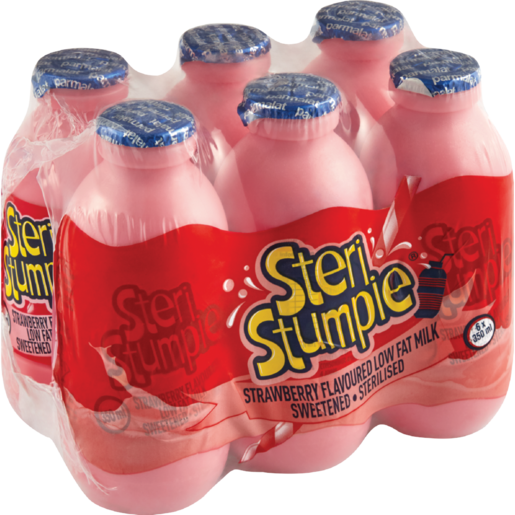 Steri Stumpie Strawberry Flavoured Milk 6 x 350ml